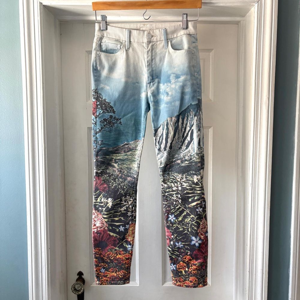 MOTHER The Looker High Waisted Ankle Jeans A Day In Paradise Size 26